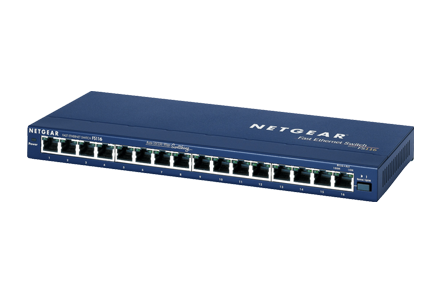 NETGEAR 16-Port Fast Ethernet LAN Switch