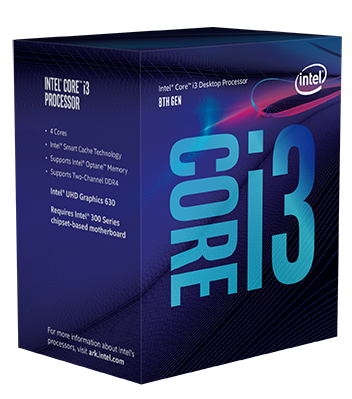 CPU Intel Core i3 8100 3,6GHz